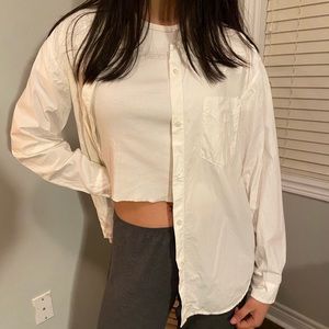 community cotton oversized button down